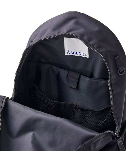 A SCENE（エーシーン）の「【A SCENE】Pocket day pack バックパック ワンポイントロゴ（バックパック/リュック・メンズ・ブラック/ベージュ・FREE）」の7枚目の写真