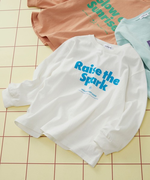 LEPSIM（レプシィム）の「【KIDS】カラーロゴロンT　327366（Tシャツ/カットソー・キッズ・オフホワイト/ライトブルー/オレンジ・120/140）」の2枚目の写真