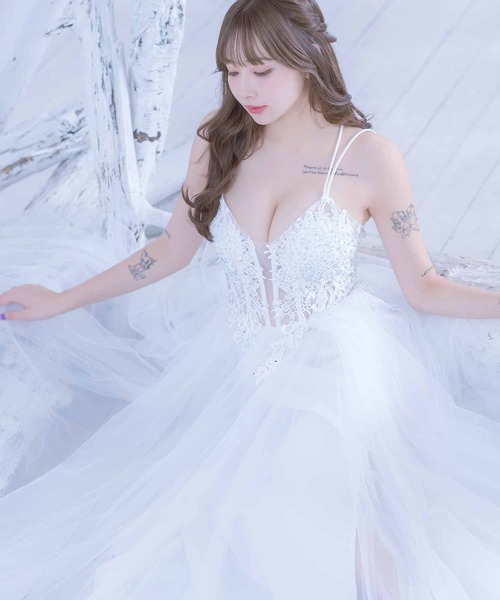d.i.aネックレス付ヒョウ柄キャミ⭐︎ギャル キャミソール レース ヒョウ柄 レオパード 姫 ギャル kogal y2k