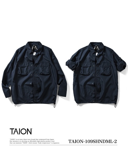 TAION(タイオン)の「【TAION(タイオン)】〈ユニセックス〉ノンダウン ミリタリー ロングスリーブシャツ(シャツ/ブラウス・メンズ・オフホワイト/ダークオリーブ/その他3/ダークグリーン系/ブラック/ダークネイビー/ライトブラウン/オリーブ・S/M/L/XL/XS)」の15枚目の写真
