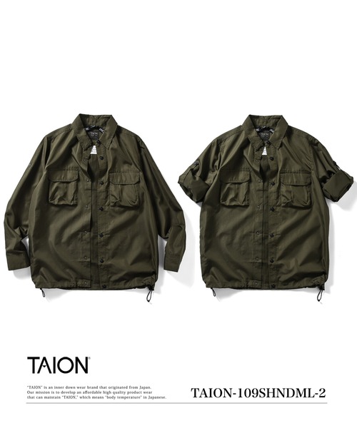 TAION(タイオン)の「【TAION(タイオン)】〈ユニセックス〉ノンダウン ミリタリー ロングスリーブシャツ(シャツ/ブラウス・メンズ・オフホワイト/ダークオリーブ/その他3/ダークグリーン系/ブラック/ダークネイビー/ライトブラウン/オリーブ・S/M/L/XL/XS)」の13枚目の写真