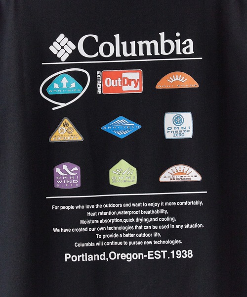 Columbia(コロンビア)の「Columbia/コロンビア スタックブルックグラフィックショートスリーブ Tシャツ(Tシャツ/カットソー・メンズ・ブラック/ホワイト・XL/L/M)」の5枚目の写真