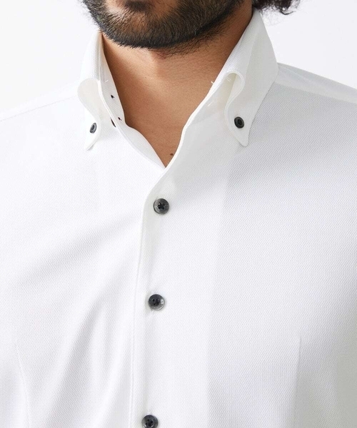 MICHEL KLEIN HOMME   （ミッシェルクランオム）の「《日本製》イージーケアーボタンダウン長袖シャツ（シャツ/ブラウス・メンズ・ホワイト/ライトブルー/ネイビー・MEDIUM/LARGE/X-LARGE）」の15枚目の写真