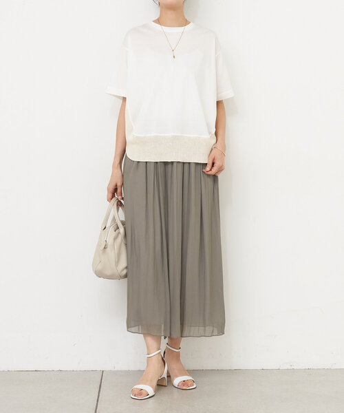 BEARDSLEY / ビアズリー ニットコンビカットソー ニットコンビカットソー（Tシャツ/カットソー）｜BEARDSLEY