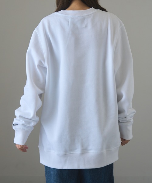 Calvin Klein（カルバン・クライン）の「【Calvin Klein】CREW クルーネックスウェット　トレーナー（スウェット・メンズ・ホワイト/ブラック・L/XL）」の7枚目の写真