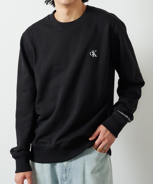 カルバンクライン トレーナー ブラック セール】【Calvin Klein】CREW クルーネックスウェット