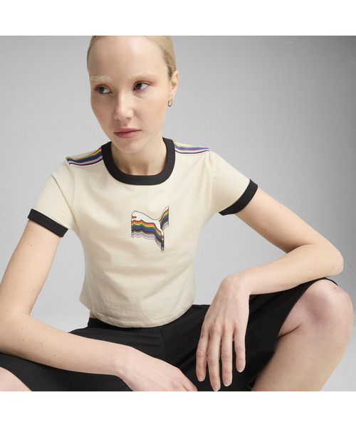 PUMA(プーマ)の「PUMA プーマ ウィメンズ イコール ラブ コンフェデレーション グラフィック(Tシャツ/カットソー・レディース・オフホワイト/レッド系その他2・SMALL/MEDIUM/X-SMALL/LARGE)」の5枚目の写真