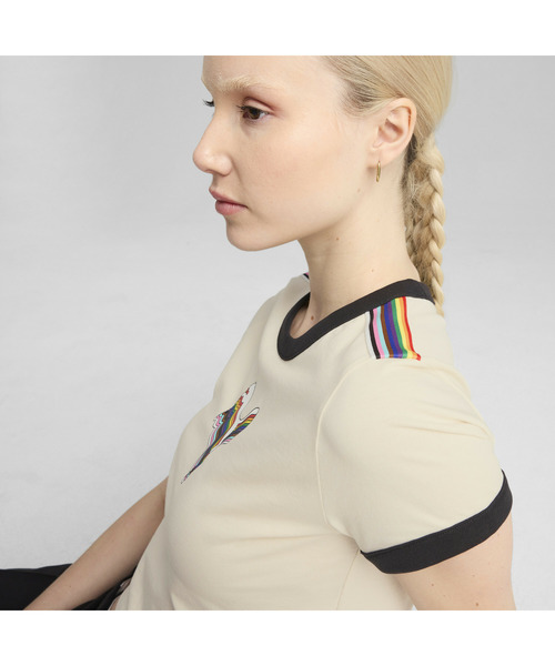 PUMA(プーマ)の「PUMA プーマ ウィメンズ イコール ラブ コンフェデレーション グラフィック(Tシャツ/カットソー・レディース・オフホワイト/レッド系その他2・SMALL/MEDIUM/X-SMALL/LARGE)」の8枚目の写真