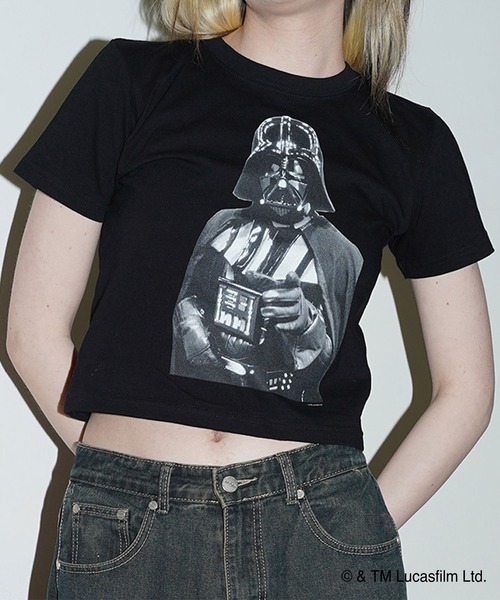 STAR WARS（スターウォーズ）の「STAR WARS / Tee / DARTH VADER（Tシャツ/カットソー・メンズ・ホワイト/ブラック・MEDIUM/LARGE/X-LARGE/SHORT）」の10枚目の写真