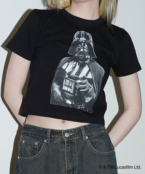STAR WARS（スターウォーズ）の「STAR WARS / Tee / DARTH VADER（Tシャツ/カットソー・メンズ・ホワイト/ブラック・MEDIUM/LARGE/X-LARGE/SHORT）」の11枚目の写真