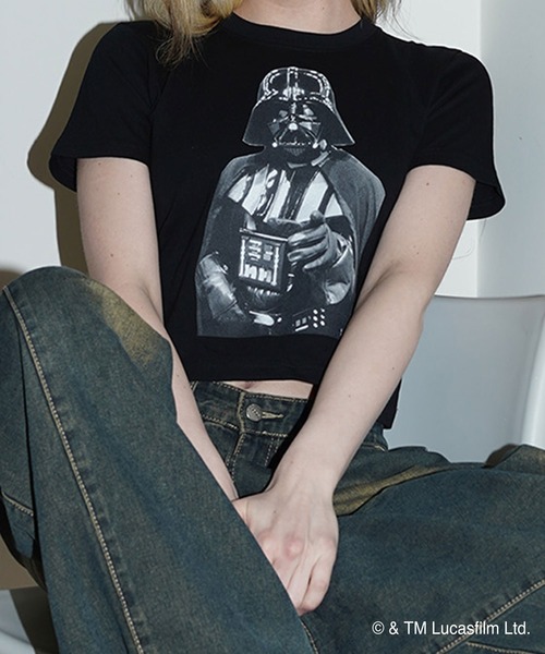 STAR WARS（スターウォーズ）の「STAR WARS / Tee / DARTH VADER（Tシャツ/カットソー・メンズ・ホワイト/ブラック・MEDIUM/LARGE/X-LARGE/SHORT）」の12枚目の写真