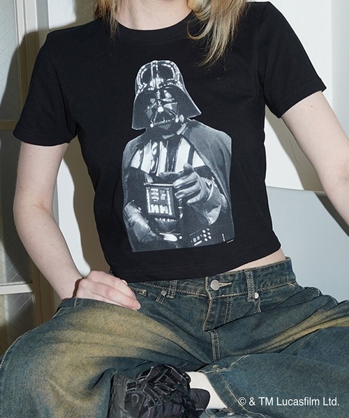 STAR WARS（スターウォーズ）の「STAR WARS / Tee / DARTH VADER（Tシャツ/カットソー・メンズ・ホワイト/ブラック・MEDIUM/LARGE/X-LARGE/SHORT）」の14枚目の写真