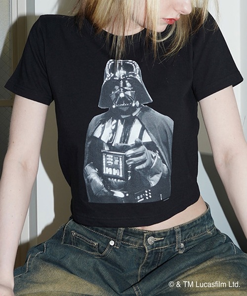 STAR WARS（スターウォーズ）の「STAR WARS / Tee / DARTH VADER（Tシャツ/カットソー・メンズ・ホワイト/ブラック・MEDIUM/LARGE/X-LARGE/SHORT）」の16枚目の写真