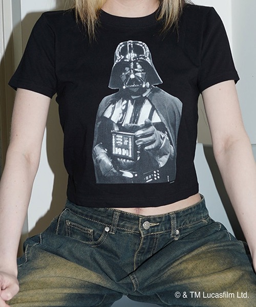 STAR WARS（スターウォーズ）の「STAR WARS / Tee / DARTH VADER（Tシャツ/カットソー・メンズ・ホワイト/ブラック・MEDIUM/LARGE/X-LARGE/SHORT）」の17枚目の写真