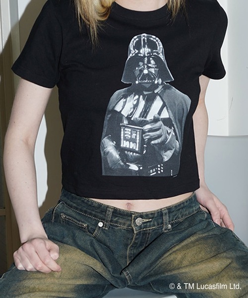STAR WARS（スターウォーズ）の「STAR WARS / Tee / DARTH VADER（Tシャツ/カットソー・メンズ・ホワイト/ブラック・MEDIUM/LARGE/X-LARGE/SHORT）」の18枚目の写真