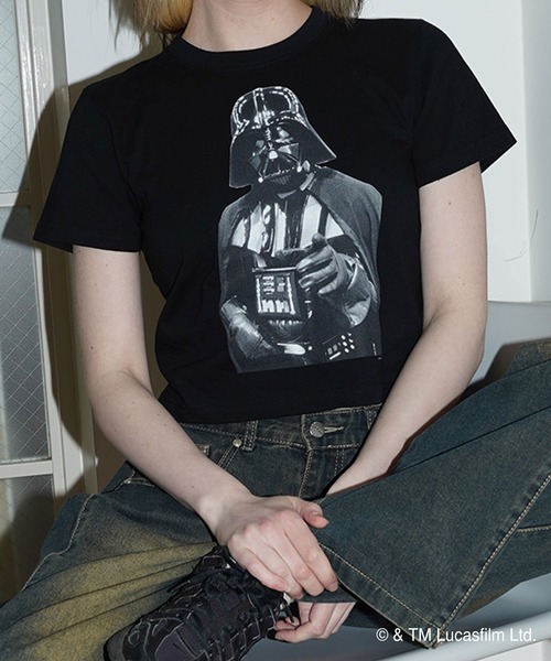 STAR WARS（スターウォーズ）の「STAR WARS / Tee / DARTH VADER（Tシャツ/カットソー・メンズ・ホワイト/ブラック・MEDIUM/LARGE/X-LARGE/SHORT）」の21枚目の写真