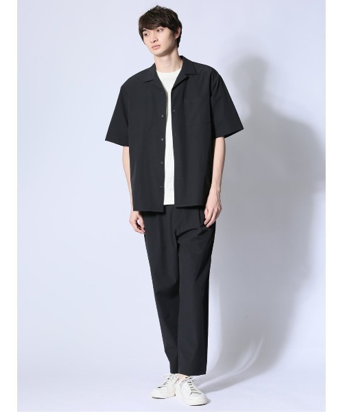 m.f.editorial(エムエフエディトリアル)の「【ストレッチ 防シワ】m.f.エディトリアル メンズ circle motion NPU ワイドパンツ(セットアップ可能)(その他パンツ・メンズ・ブラック/ベージュ・MEDIUM/X-LARGE/LARGE)」の6枚目の写真