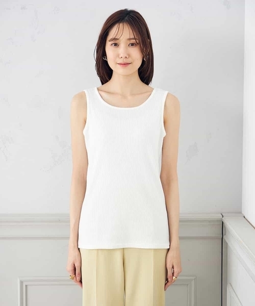 a.v.v(アーヴェヴェ)の「【2WAY】ベーシックタンクトップ(タンクトップ・レディース・ホワイト/ブラック/ベージュ・34/36/40/42/38)」の21枚目の写真