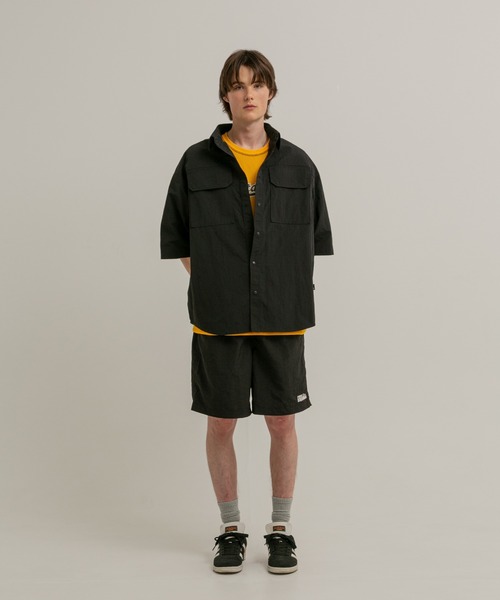 FIRST DOWN（ファーストダウン）の「タスランナイロン ベンチレーション シャツ（シャツ/ブラウス・メンズ・ミント/レオパード/ブラック・L/XL/M）」の4枚目の写真