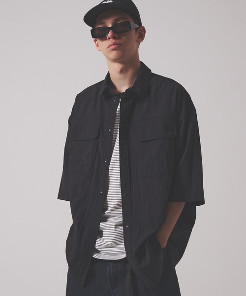 FIRST DOWN（ファーストダウン）の「タスランナイロン ベンチレーション シャツ（シャツ/ブラウス・メンズ・ミント/レオパード/ブラック・L/XL/M）」の16枚目の写真