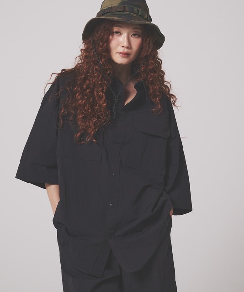 FIRST DOWN（ファーストダウン）の「タスランナイロン ベンチレーション シャツ（シャツ/ブラウス・メンズ・ミント/レオパード/ブラック・L/XL/M）」の18枚目の写真