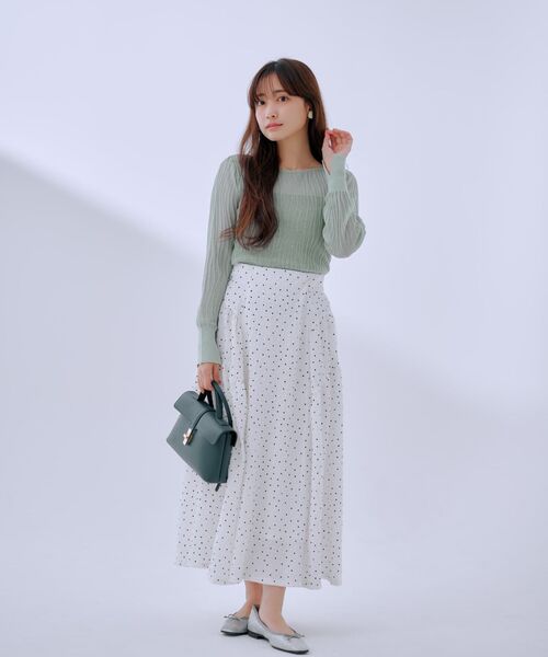 COHINA（コヒナ）の「エンボスドットサイドティアードスカート 【低身長・小柄女性】（スカート・レディース・ブラック/ホワイト・S-Regular/XS-Regular/S-Short/XS-Short）」の11枚目の写真