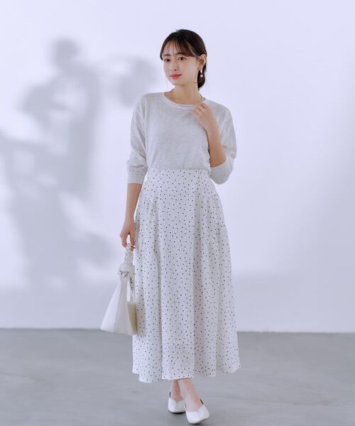 COHINA（コヒナ）の「エンボスドットサイドティアードスカート 【低身長・小柄女性】（スカート・レディース・ブラック/ホワイト・S-Regular/XS-Regular/S-Short/XS-Short）」の13枚目の写真