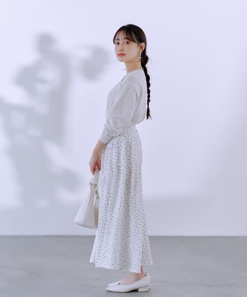 COHINA（コヒナ）の「エンボスドットサイドティアードスカート 【低身長・小柄女性】（スカート・レディース・ブラック/ホワイト・S-Regular/XS-Regular/S-Short/XS-Short）」の14枚目の写真