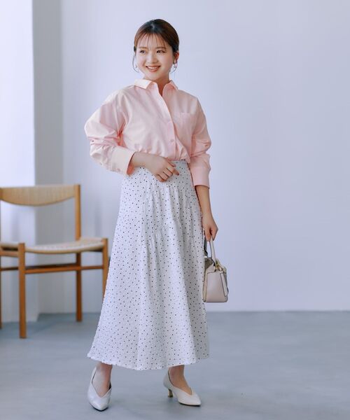 COHINA（コヒナ）の「エンボスドットサイドティアードスカート 【低身長・小柄女性】（スカート・レディース・ブラック/ホワイト・S-Regular/XS-Regular/S-Short/XS-Short）」の15枚目の写真