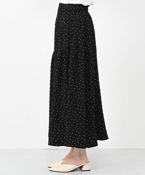 COHINA（コヒナ）の「エンボスドットサイドティアードスカート 【低身長・小柄女性】（スカート・レディース・ブラック/ホワイト・S-Regular/XS-Regular/S-Short/XS-Short）」の19枚目の写真
