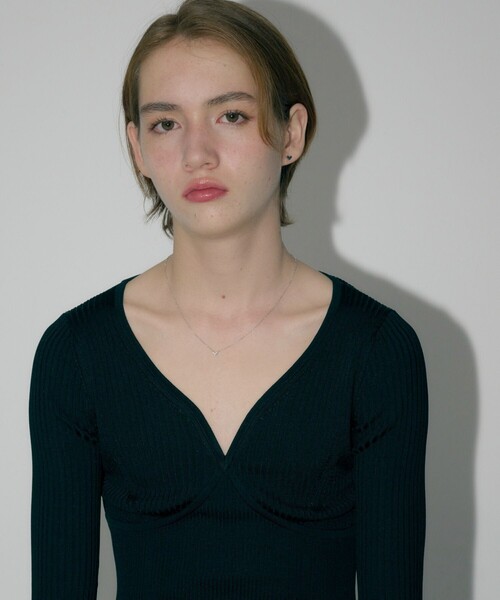 and cloud（アンドクラウド）の「Minimum Heart Necklace（ネックレス・レディース・シルバー/ブラック・FREE）」の6枚目の写真