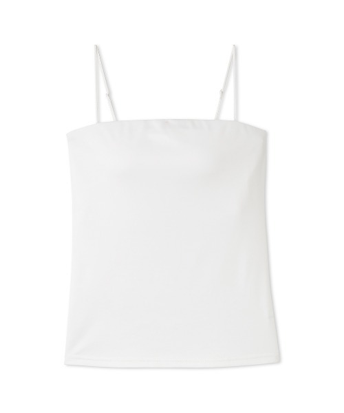 FRAY I.D（フレイアイディー）の「サテンカットソーベアトップ／ウォッシャブル・UVカット（キャミソール・レディース・ホワイト/ベージュ/ブラック・FREE）」の2枚目の写真