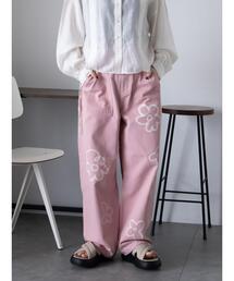ehka sopo | 花スプレープリントパンツ(その他パンツ)