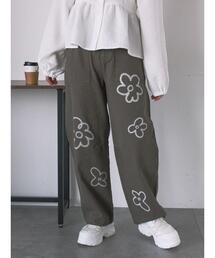 ehka sopo | 花スプレープリントパンツ(その他パンツ)
