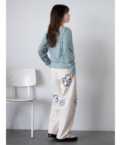 ehka sopo(エヘカソポ)の「花スプレープリントパンツ(その他パンツ・レディース・ピンク/キナリ/チャコールグレー・F)」の19枚目の写真