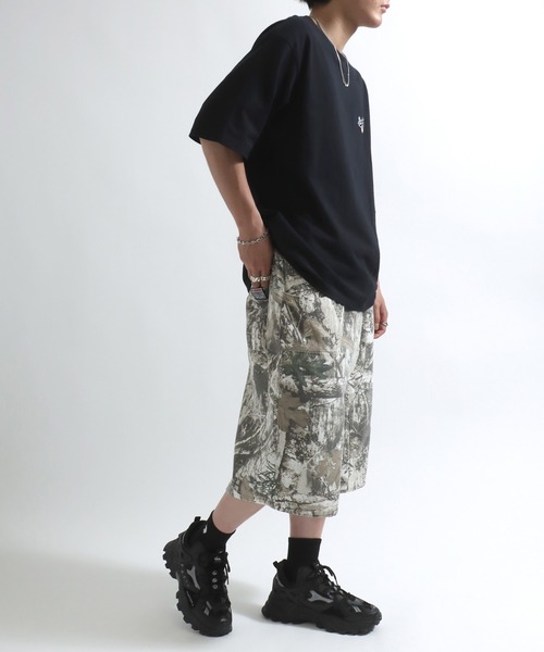 てんちむ.3700 ハーフジップジャケット カモ柄ハーフパンツ2点セット セール】VISION STREET WEAR デニム・ツリーカモフラ柄