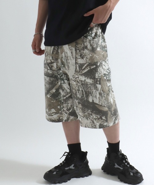 VISION STREET WEAR(ヴィジョンストリートウェア)の「VISION STREET WEAR デニム・ツリーカモフラ柄ダブルニーハーフパンツ/ジョーツ/ショートパンツ メンズ レディース ユニセックス(デニムパンツ・メンズ・インディゴブルー/カモフラージュ/ブラック・M/L/LL)」の5枚目の写真