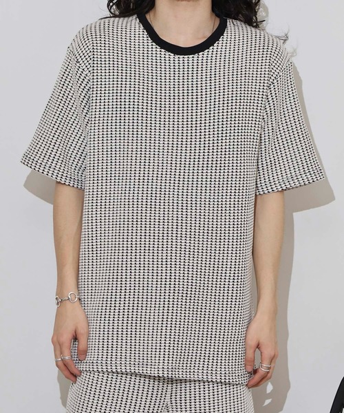 MMMM(エムエムエムエム)の「MMMM ワッフル セットアップ Tシャツ ショートパンツ(セットアップ・メンズ・ホワイト/ブラック/ホワイト系/ブラック系・L/XL/M)」の7枚目の写真