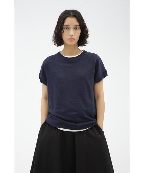 MARGARET HOWELL(マーガレットハウエル)の「LINEN JERSEY(Tシャツ/カットソー・レディース・ベージュ系その他2/ブルー/ブラック・2)」の3枚目の写真