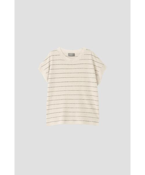 MARGARET HOWELL(マーガレットハウエル)の「LINEN JERSEY(Tシャツ/カットソー・レディース・ベージュ系その他2/ブルー/ブラック・2)」の21枚目の写真