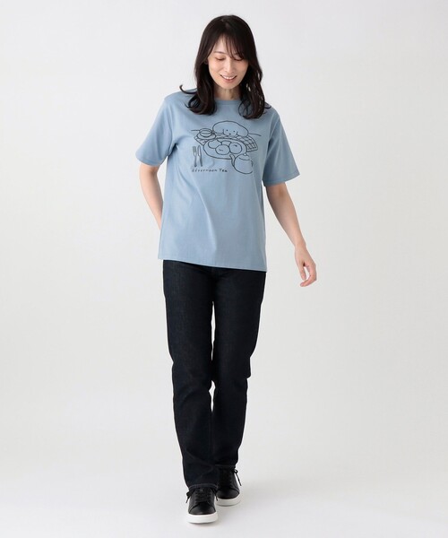 【美品】Her Praha アフタヌーンティー Tシャツ フォトグラファー・イラストレーターとコラボレーションした