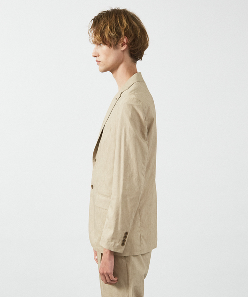 ABAHOUSE（アバハウス）の「【セットアップ対応/FLEX JACKET】スーパーストレッチ リネンブレンド ジャケット / サマージャケット（テーラードジャケット・メンズ・ダークネイビー/グレー/ブラック/ベージュ・48/50/44/46）」の7枚目の写真