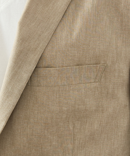 ABAHOUSE（アバハウス）の「【セットアップ対応/FLEX JACKET】スーパーストレッチ リネンブレンド ジャケット / サマージャケット（テーラードジャケット・メンズ・ダークネイビー/グレー/ブラック/ベージュ・48/50/44/46）」の10枚目の写真