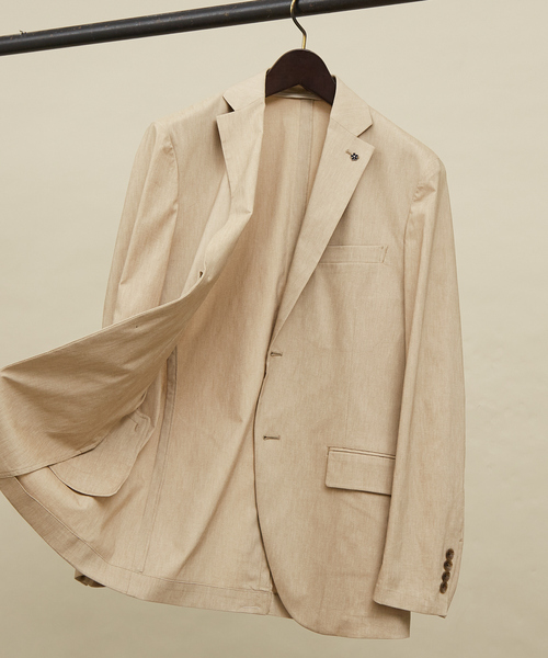 ABAHOUSE（アバハウス）の「【セットアップ対応/FLEX JACKET】スーパーストレッチ リネンブレンド ジャケット / サマージャケット（テーラードジャケット・メンズ・ダークネイビー/グレー/ブラック/ベージュ・48/50/44/46）」の16枚目の写真