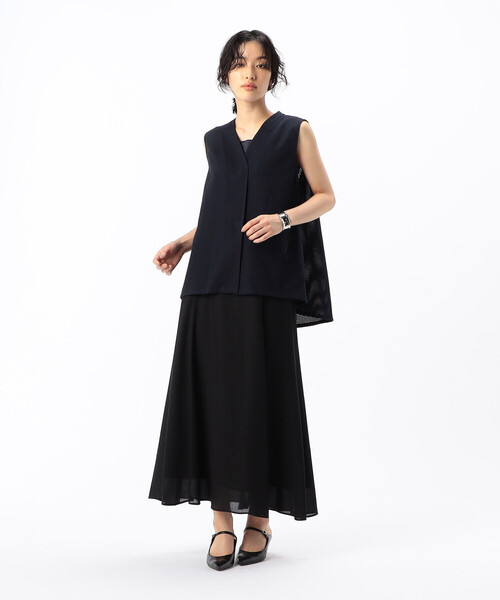 COMME CA(コムサ)の「【セットアップ対応/3WAY】バスケットパナマ ジレ(ベスト・レディース・カーキ系1/ネイビー/カーキ・9号/11号)」の8枚目の写真