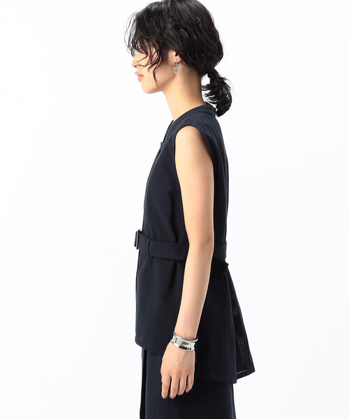 COMME CA(コムサ)の「【セットアップ対応/3WAY】バスケットパナマ ジレ(ベスト・レディース・カーキ系1/ネイビー/カーキ・9号/11号)」の13枚目の写真