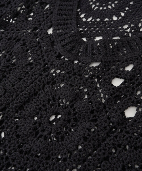 un dix cors（アンディコール）の「《大人の主役級レイヤード》クロシェ編みベスト（ベスト・レディース・アイボリー/ブラック/モカ・FREE）」の13枚目の写真