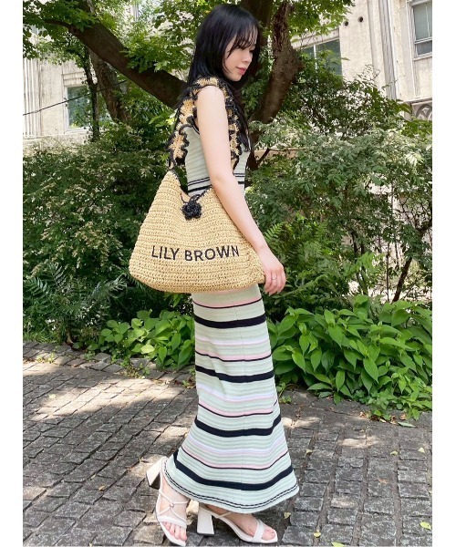 【LILY BROWN×MARY QUANT】ペーパー ラウンド フリル バッグ LILY BROWN×MARY QUANT】ペーパーラウンドフリルバッグ(バッグ