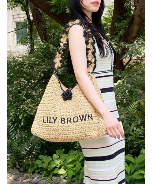 【LILY BROWN×MARY QUANT】ペーパーラウンドフリルバッグ LILY BROWN×MARY QUANT】ペーパーラウンドフリルバッグ(バッグ