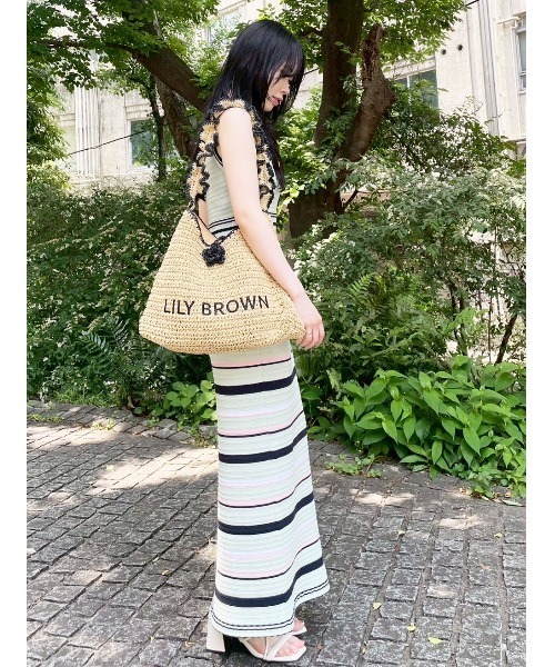 LILY BROWN（リリーブラウン）の「【LILY BROWN×MARY QUANT】ペーパーラウンドフリルバッグ（ショルダーバッグ・レディース・ピンク/ベージュ/ブラック・FREE）」の12枚目の写真